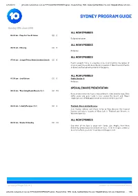 Sydney Program Guide