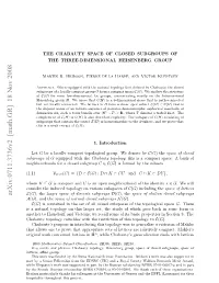 The Chabauty Space of Closed Subgroups of the Three-Dimensional