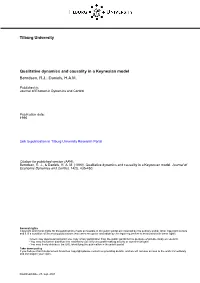 Tilburg University Qualitative Dynamics and Causality in A