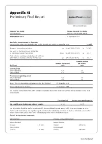 Appendix 4E Preliminary Final Report