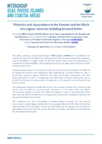 Fisheries and Aquaculture in the Danube and the Black Sea Region: Views for Building Forward Better