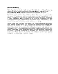 Investigation About the Effects and the Detection of Finasteride, a Substance Which Can Be Misused As Masking Agent in Doping Control” W