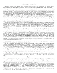 PMATH 945F2016 – Ring Theory Syllabus: Jacobson Density Theorem, Artin-Wedderburn Structure Theorem for Artinian Rings, the Ja