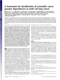 A Framework for Identification of Actionable Cancer Genome