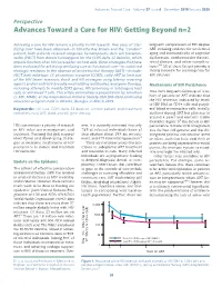 Advances Toward a Cure for HIV: Getting Beyond N=2