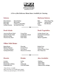 Catering Menu