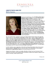 GRETCHEN KRUPP Mezzo-Soprano