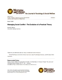 Managing Social Conflict - the Ve Olution of a Practical Theory
