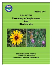 Taxonomy of Angiosperm and Biodiversity