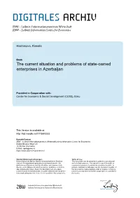 The Current Situation and Problems of State-Owned Enterprises in Azerbaijan