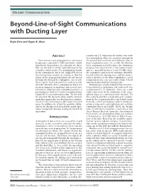 Beyond-Line-Of-Sight Communications with Ducting Layer