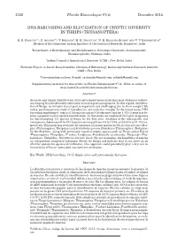 Dna Barcoding and Elucidation of Cryptic Diversity in Thrips (Thysanoptera)