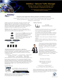 Enterprise-Class Application Delivery Network Load Balancing Solution