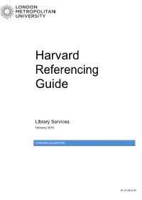 Harvard Referencing Guide