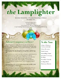 In This Issue Advent Conspiracy Is Here!