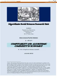 Algorithmic Social Sciences Research Unit