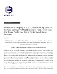 Everi Games' Display at 2017 Global Gaming Expo to Feature