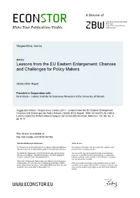 Lessons from the EU Eastern Enlargement: Chances and Challenges for Policy Makers
