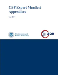 Manifest Appendices