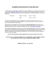 Planning and Infrastructure Services