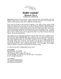 RUBY COAST Whatever This Is Available Now Via Bandcamp