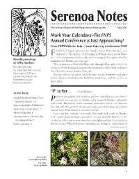 Serenoa Notes