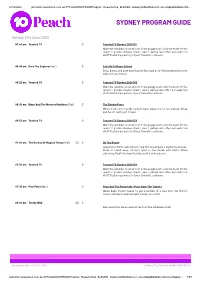 Sydney Program Guide