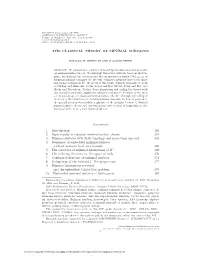 THE CLASSICAL THEORY of MINIMAL SURFACES Contents 1