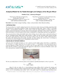 Analytical Model for the Radial Strength and Collapse of The