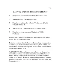 Can You Answer These Questions?