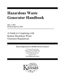 Hazardous Waste Generator Handbook