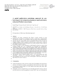 Hydrological Risk Mitigation Planning in Small and Densely Urbanized Medi