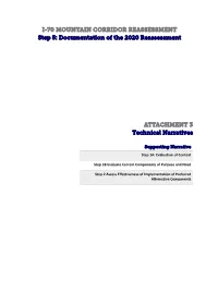 I-70 Mtn Corridor Final 2020 Reassessment Report