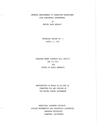 INTERVAL MEASUREMENT of Sljbjective MAGNITUDES with Sljbliminal D:Tf'ferences