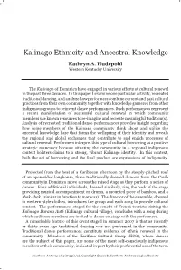 Kalinago Ethnicity and Ancestral Knowledge 1