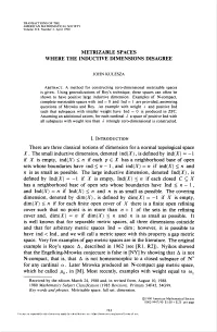 Metrizable Spaces Where the Inductive Dimensions Disagree