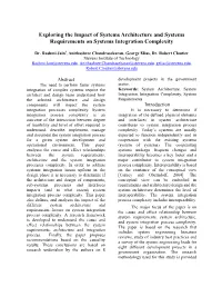 (2008). Exploring the Impact of Systems Architecture