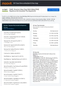 541 Bus Time Schedule & Line Route