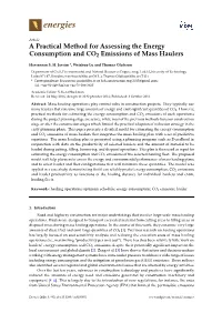 A Practical Method for Assessing the Energy Consumption and CO2 Emissions of Mass Haulers