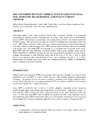 Evaluation of Midday Stem Water Potential Amd Soil Moisture Measurement for Irrigation Scheduling in Walnut