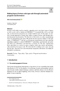 Making Legacy Fortran Code Type Safe Through Automated Program Transformation