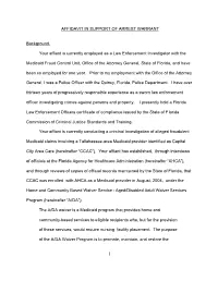 1 AFFIDAVIT in SUPPORT of ARREST WARRANT Background