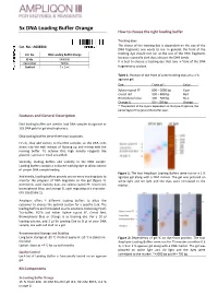 5X DNA Loading Buffer Orange How to Choose the Right Loading Buffer