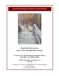 Boardwalk Interactions with a Lake Michigan Dune System