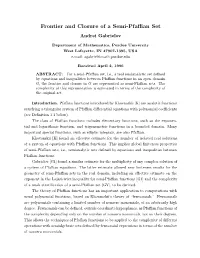 Frontier and Closure of a Semi-Pfaffian