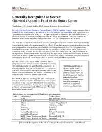NRDC: Generally Recognized As Secret