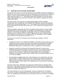 Section 5.11. Description of the Existing Environment