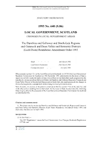The Dumfries and Galloway and Strathclyde Regions and Cumnock and Doon Valley and Stewartry Districts (Loch Doon) Boundaries Amendment Order 1993