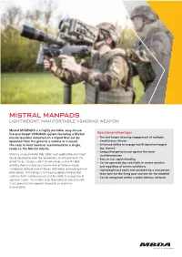 2019 Mistral MANPADS Datasheet