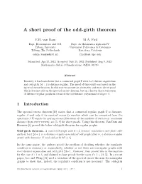 A Short Proof of the Odd-Girth Theorem